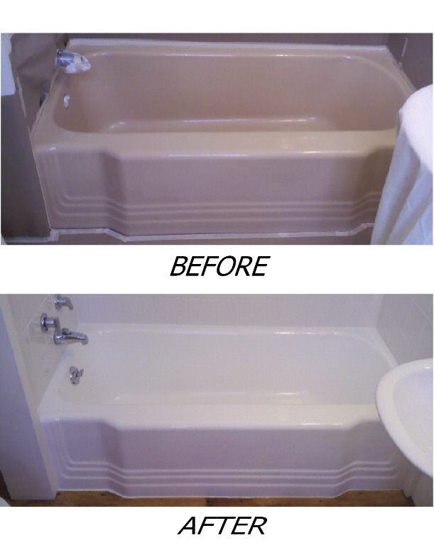 Bathtub Shower Refinishing, How To Refinish An Old Porcelain Bathtub